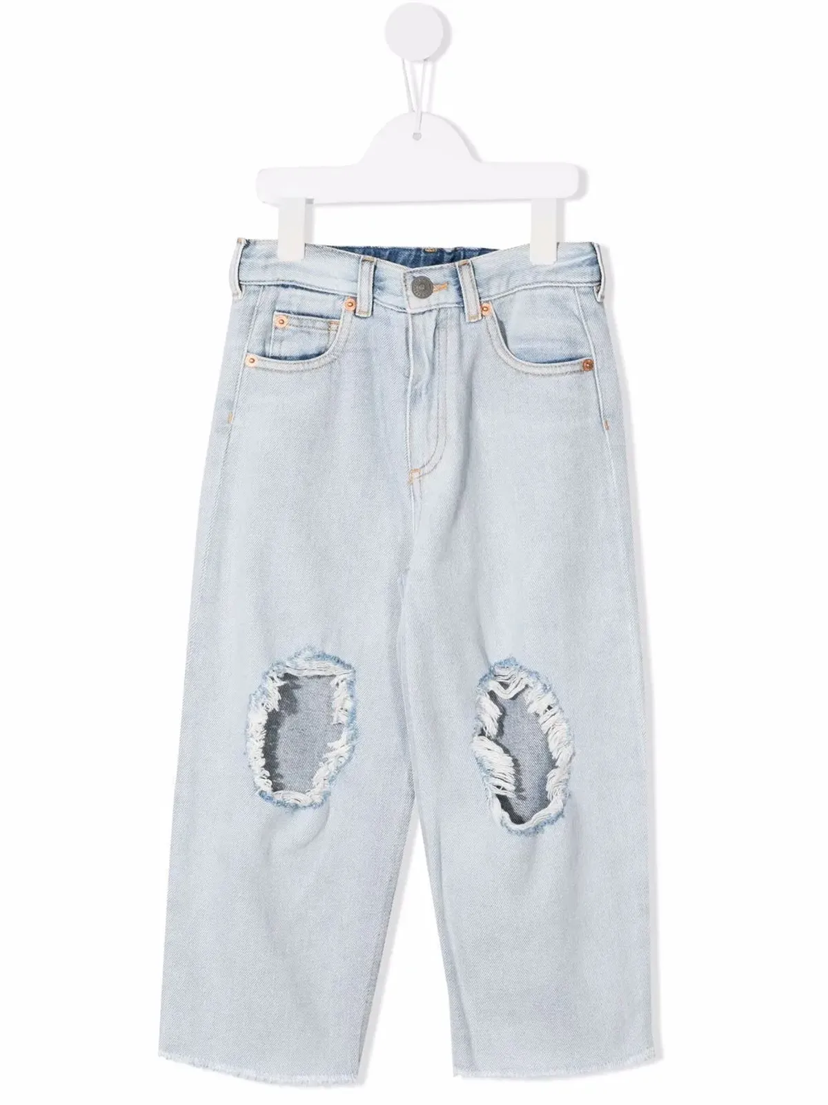 MM6 Maison Margiela Kids リップドディテールジーンズ ブルー - 画像1