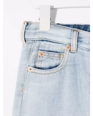 MM6 Maison Margiela Kids リップドディテールジーンズ ブルー - サムネイル3
