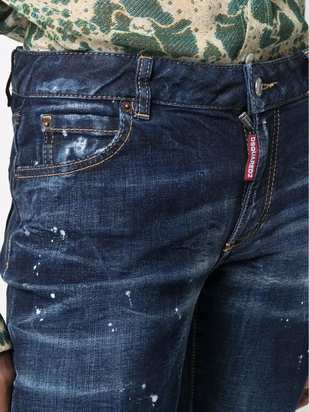 DSQUARED2 クロップドフレアジーンズ ブルー - 画像5