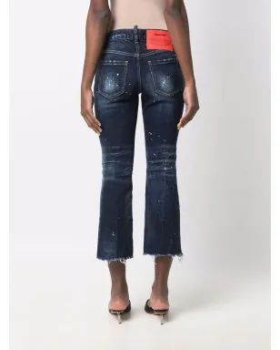 DSQUARED2 クロップドフレアジーンズ ブルー - サムネイル4