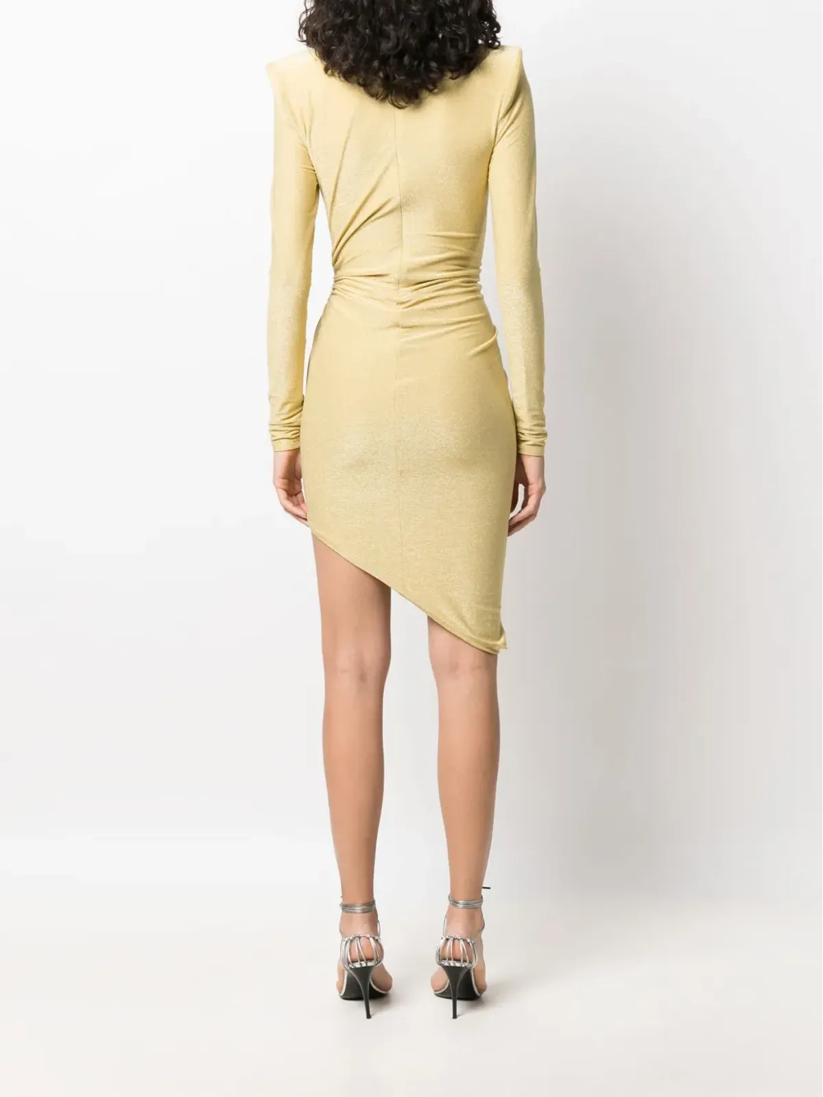 Alexandre Vauthier メタリック光沢のアシンメトリーフィットドレス - 画像4