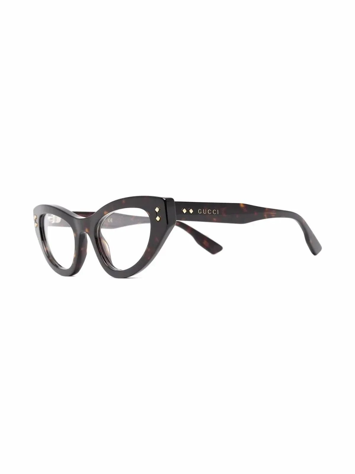 Gucci Eyewear キャットアイフレーム眼鏡（ブラウン） - 画像2
