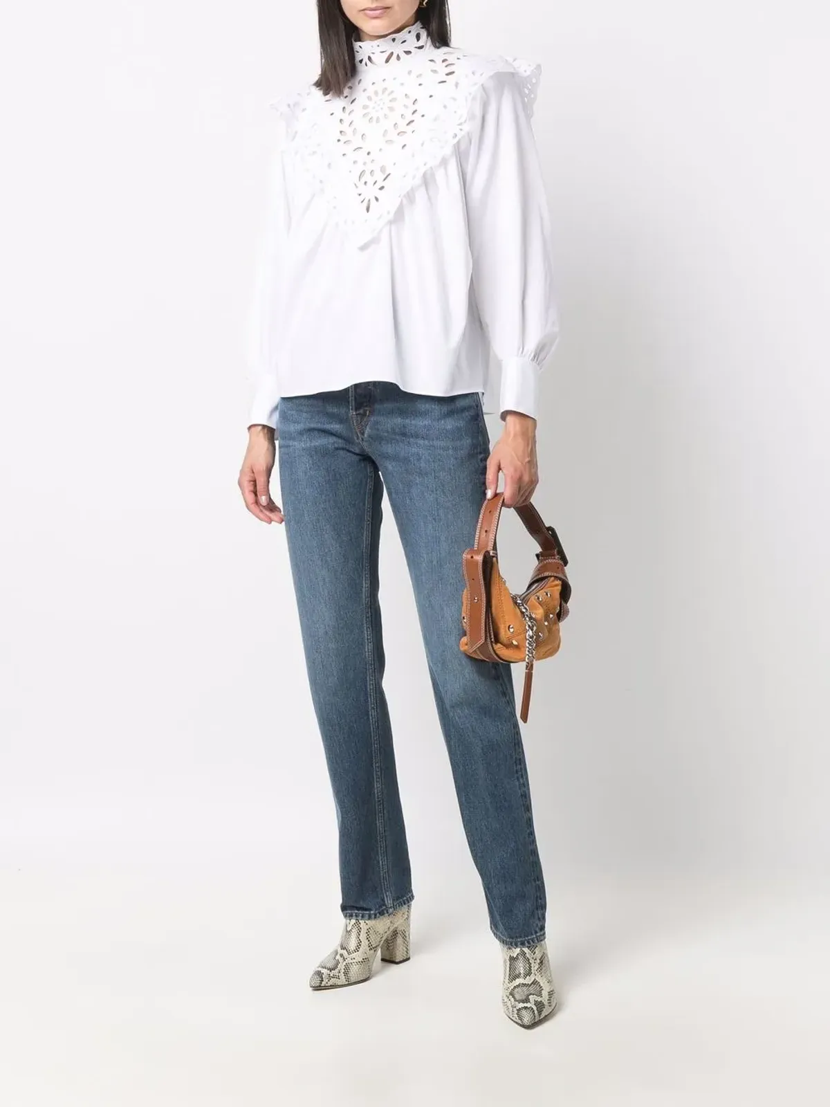 Chloé 高ネック ブロデリエ・アングレーズ ブラウス - 画像2