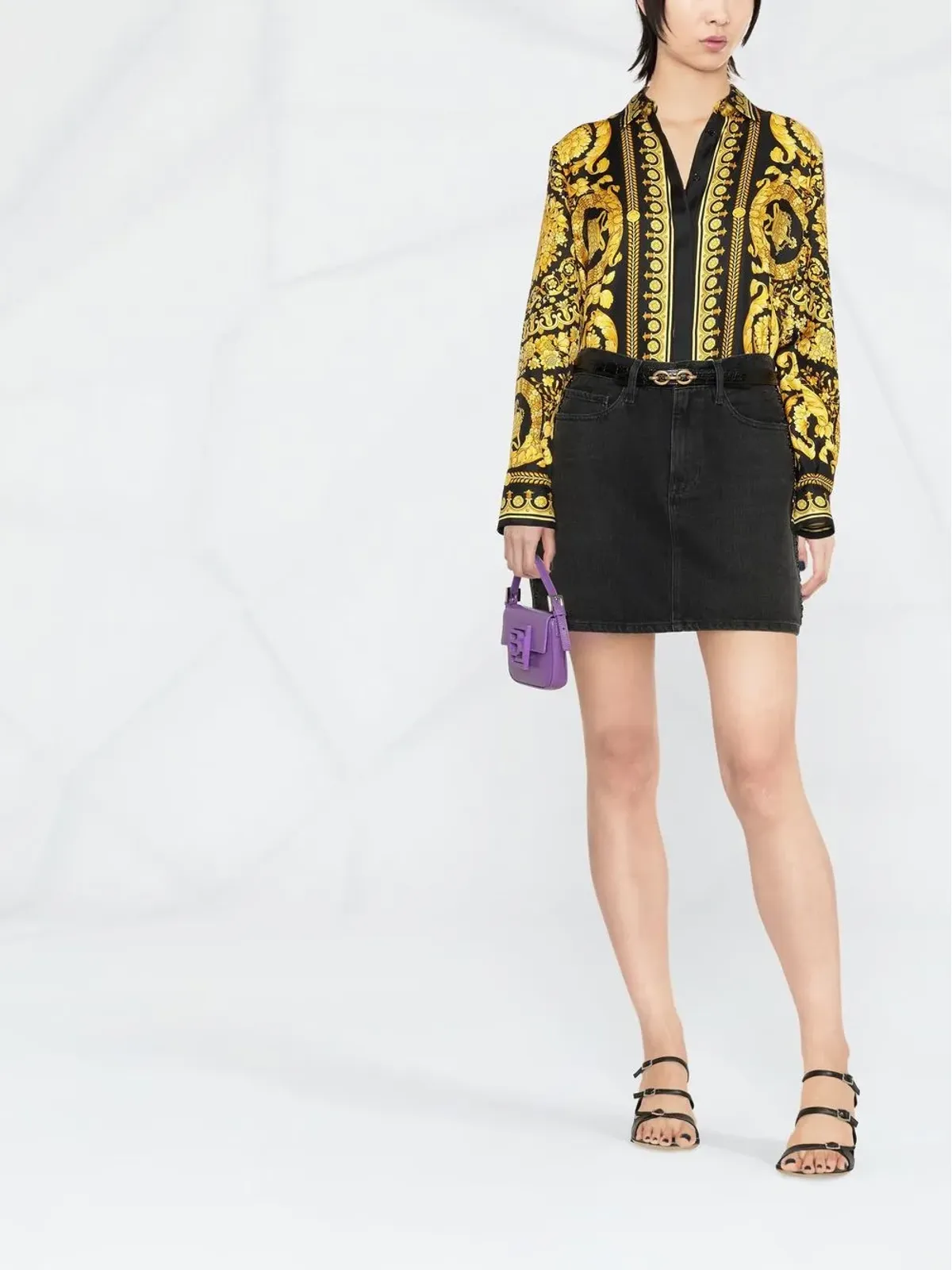 Versace バロッコ シルクシャツ - 画像2
