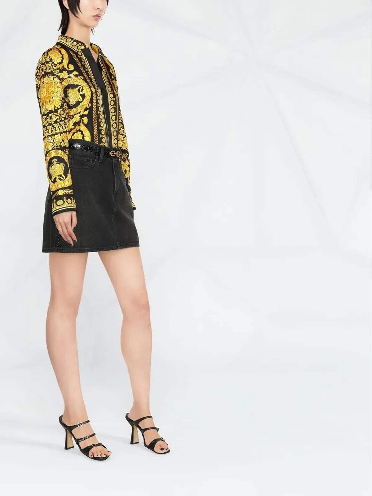 Versace バロッコ シルクシャツ - 画像3