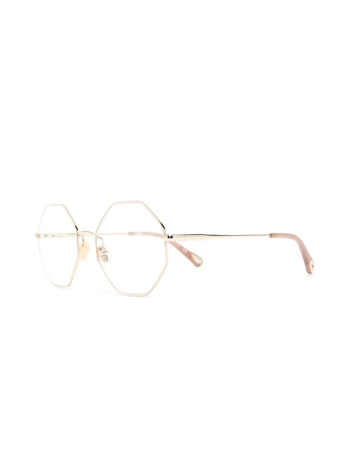 Chloé Eyewear ジオメトリックフレーム眼鏡 - ゴールド - 画像2