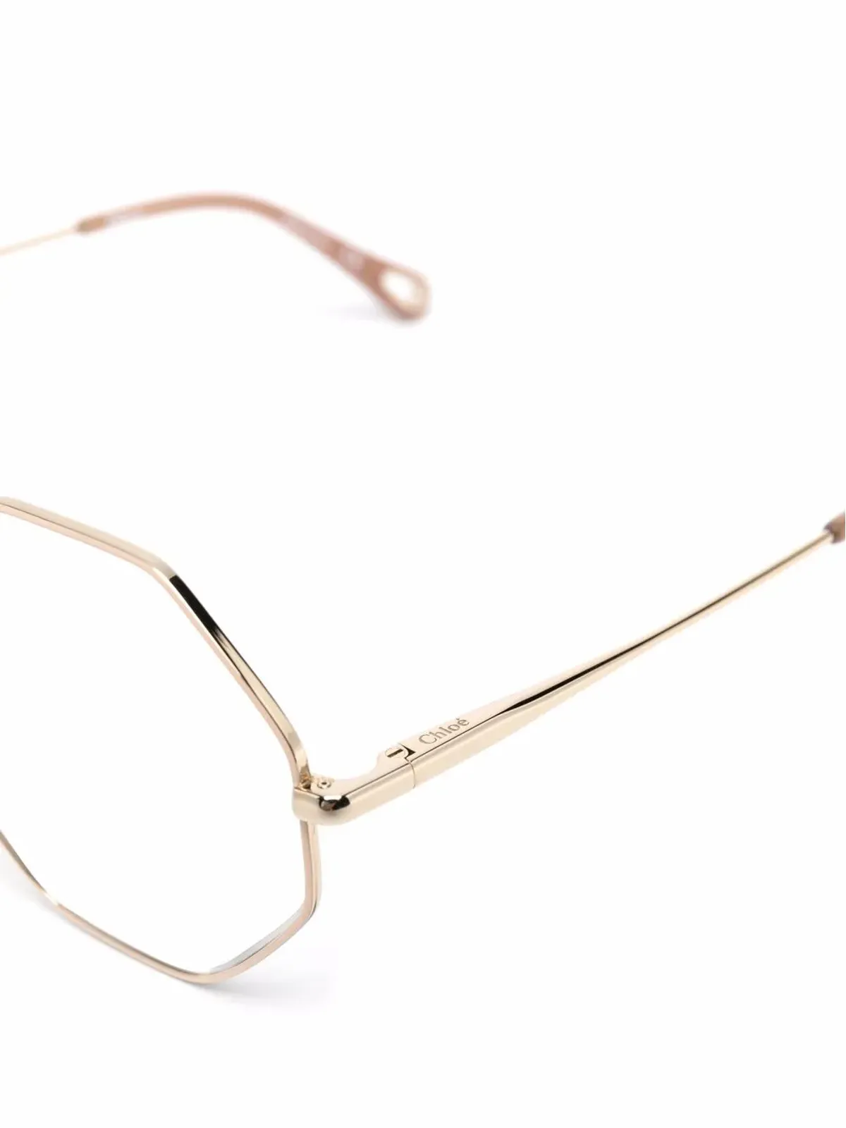 Chloé Eyewear ジオメトリックフレーム眼鏡 - ゴールド - 画像3