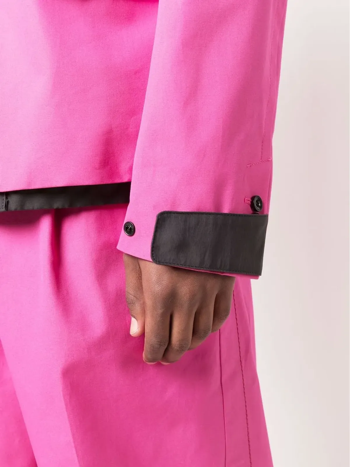 sacai レイヤード シングルブレストブレザー - ピンク - 画像5
