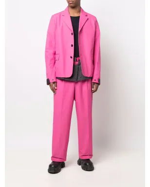 sacai レイヤード シングルブレストブレザー - ピンク - サムネイル2