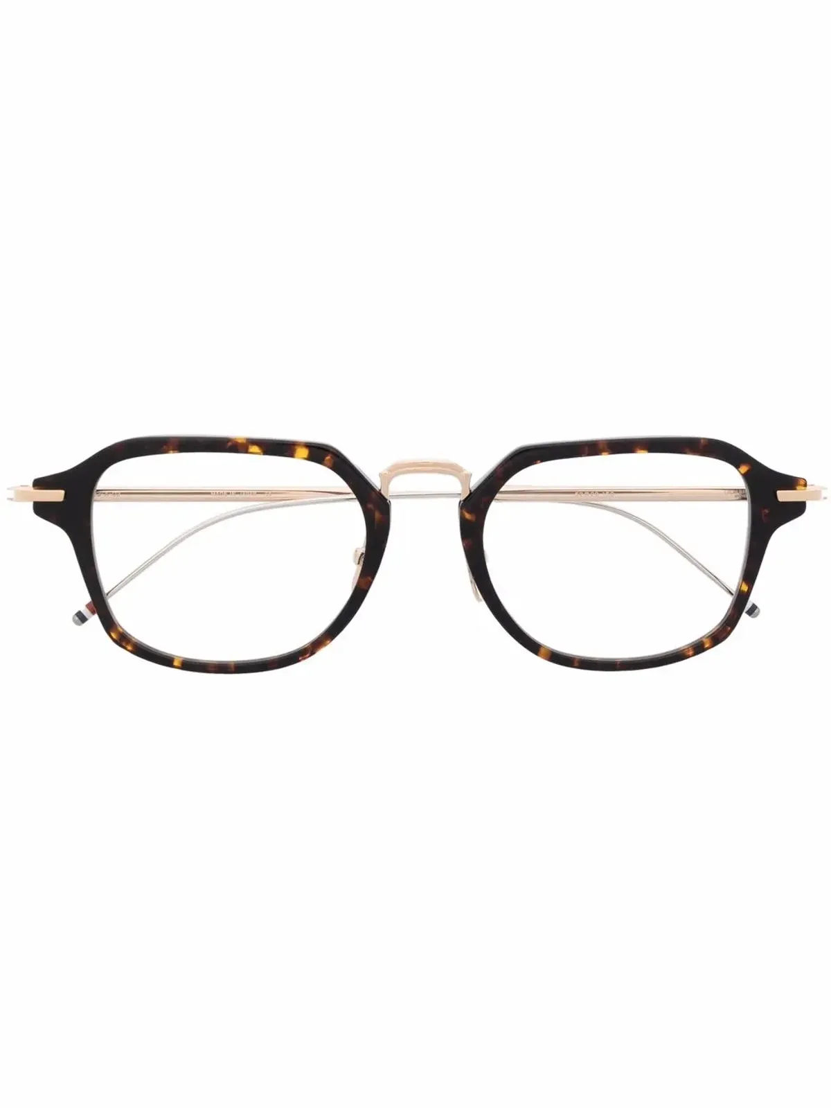 Thom Browne Eyewear べっ甲柄スクエアフレーム眼鏡 - 画像1