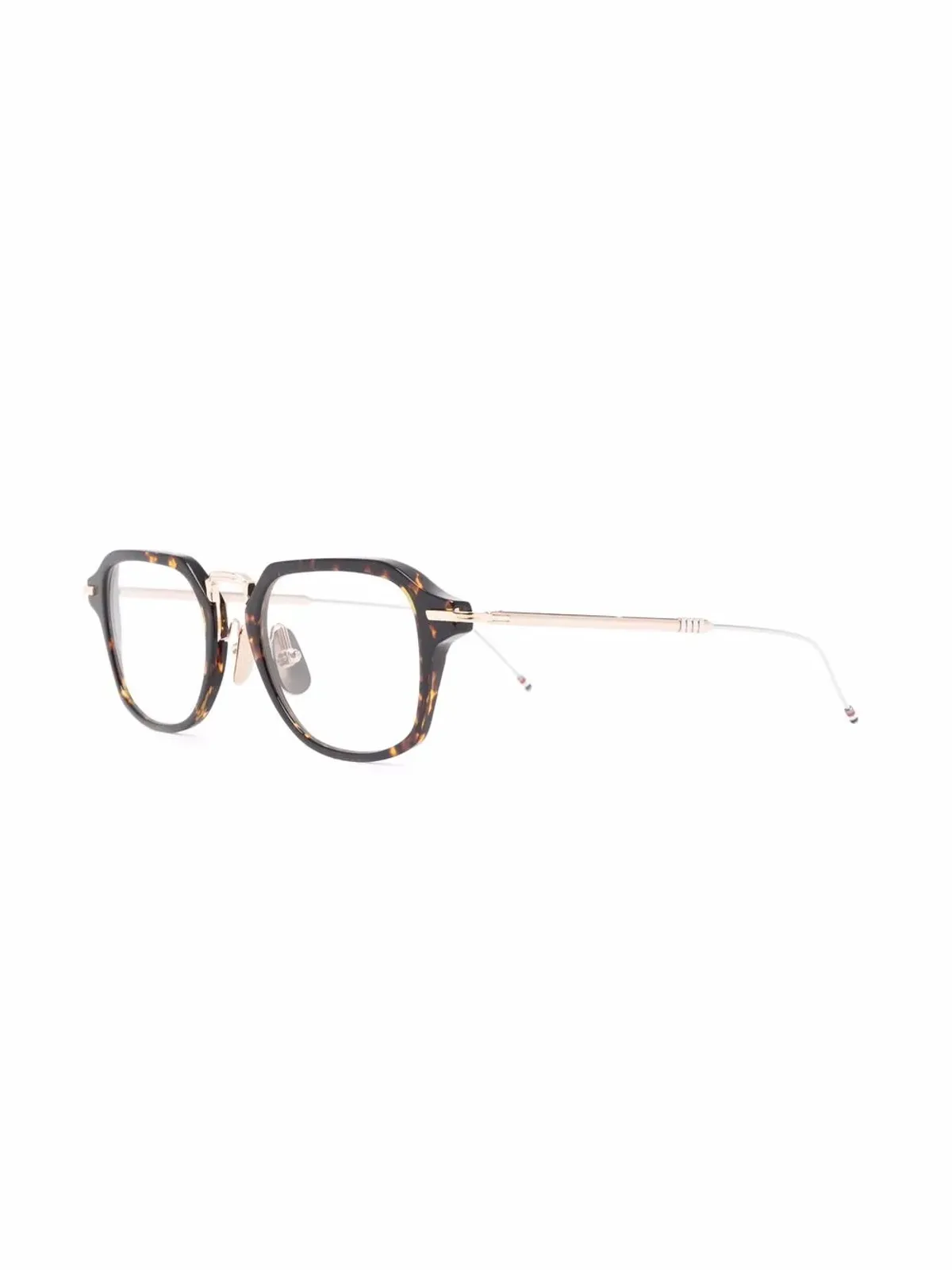 Thom Browne Eyewear べっ甲柄スクエアフレーム眼鏡 - 画像2