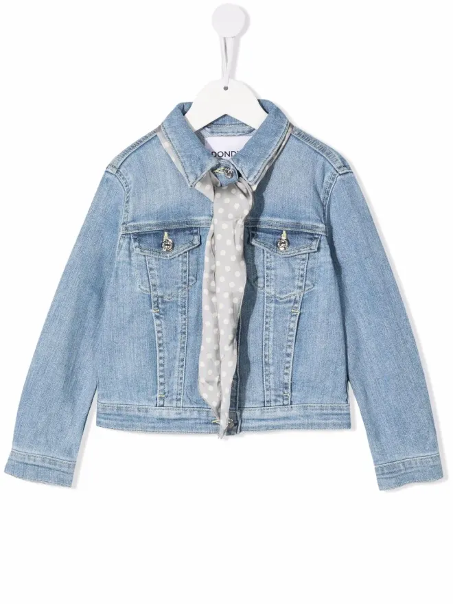 DONDUP KIDS DONDUP KIDS スカーフディテール4ポケットデニムジャケットの商品画像