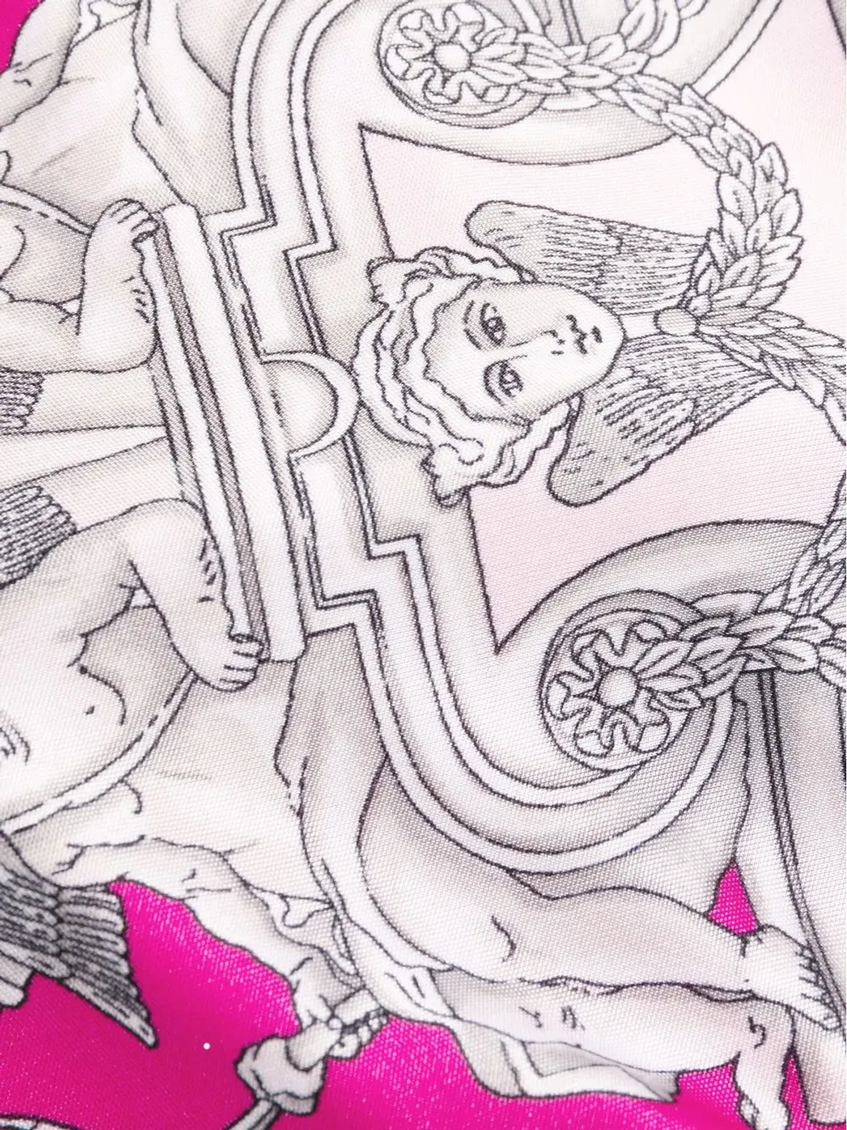 Versace バロッコ柄プリント カットアウト ミディドレス - 画像5