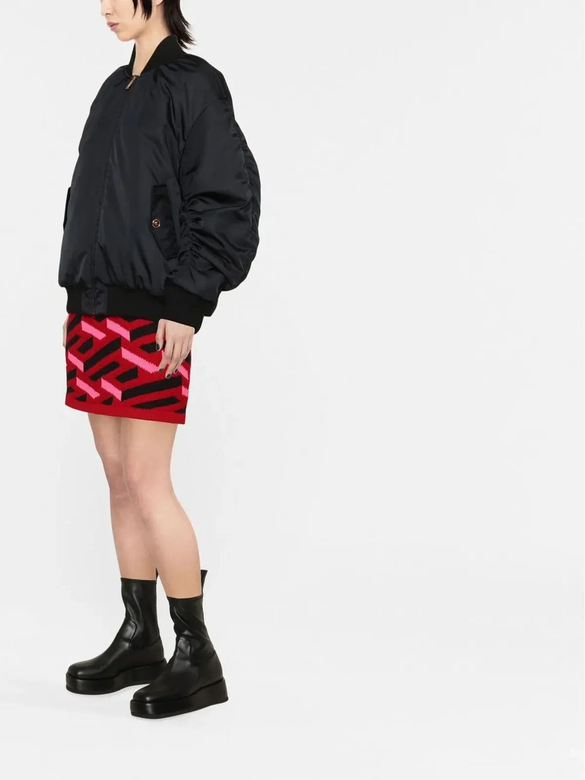Versace Ventagliプリント リバーシブル ダウンジャケット - 画像4