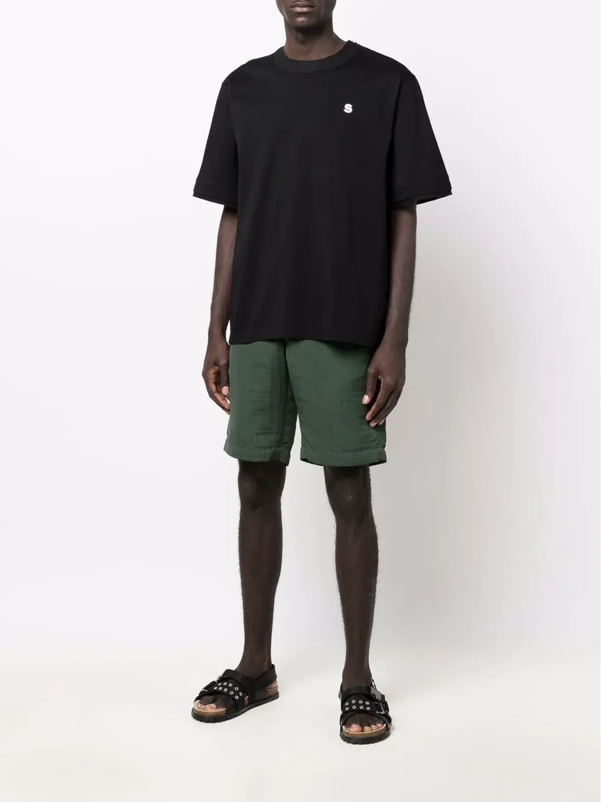 sacai バックルディテール4ポケット ベミューダショーツ - 画像2