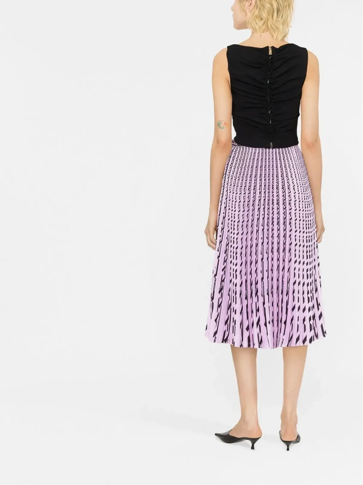 Versace ギャザー入りノースリーブトップ - 画像4