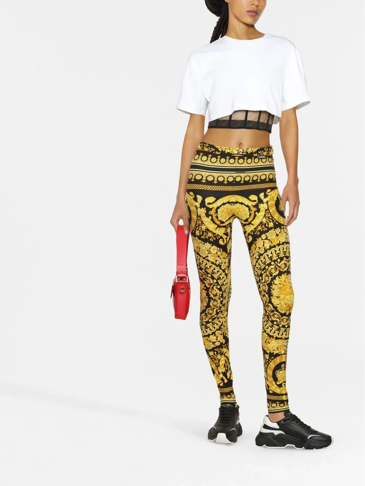 Versace バロッコプリント レギンス - イエロー - 画像2