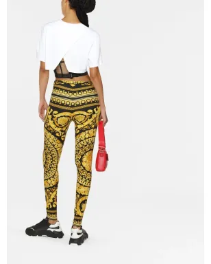 Versace バロッコプリント レギンス - イエロー - サムネイル3