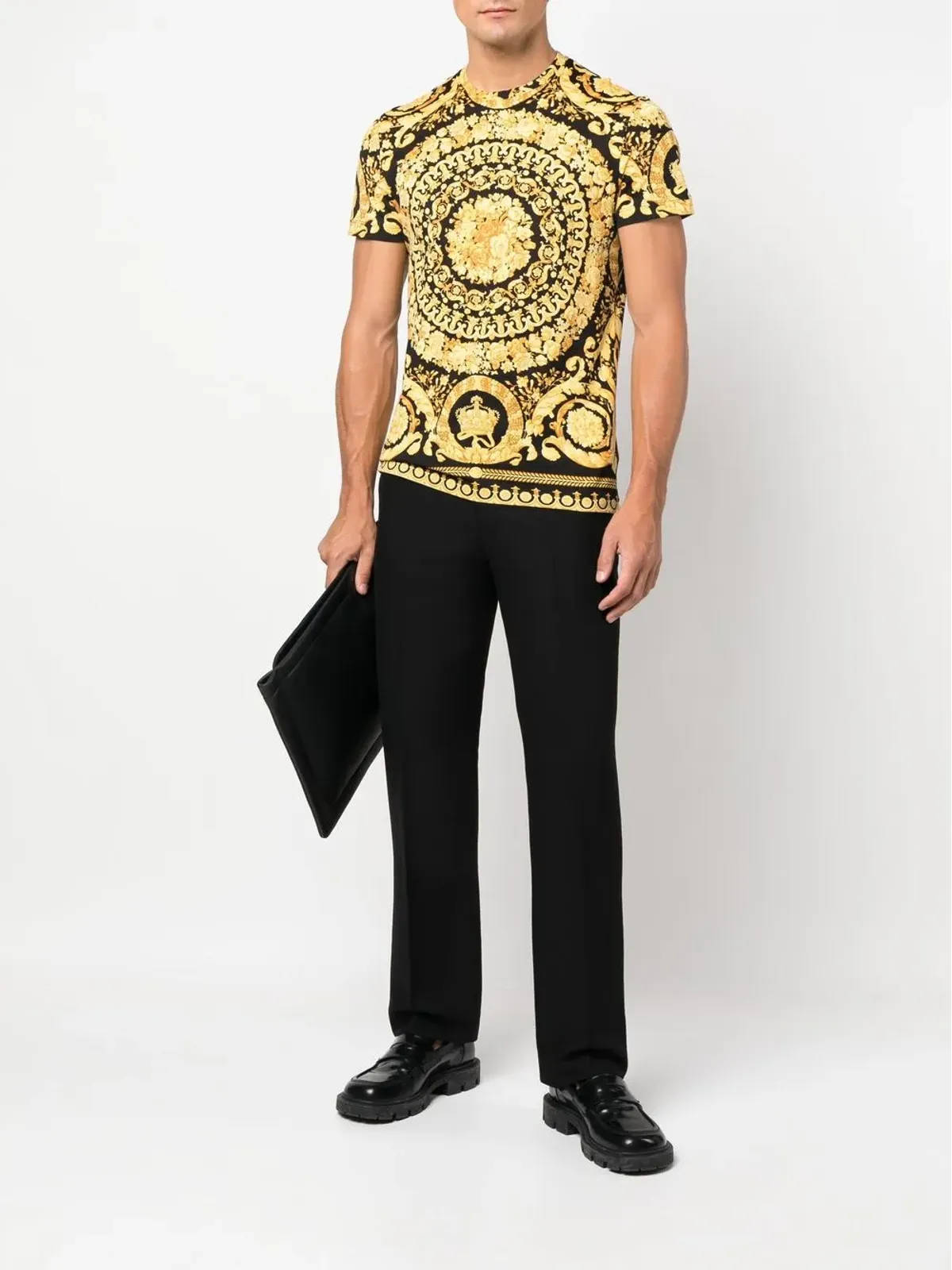 Versace BaroccoコットンTシャツ - 画像2
