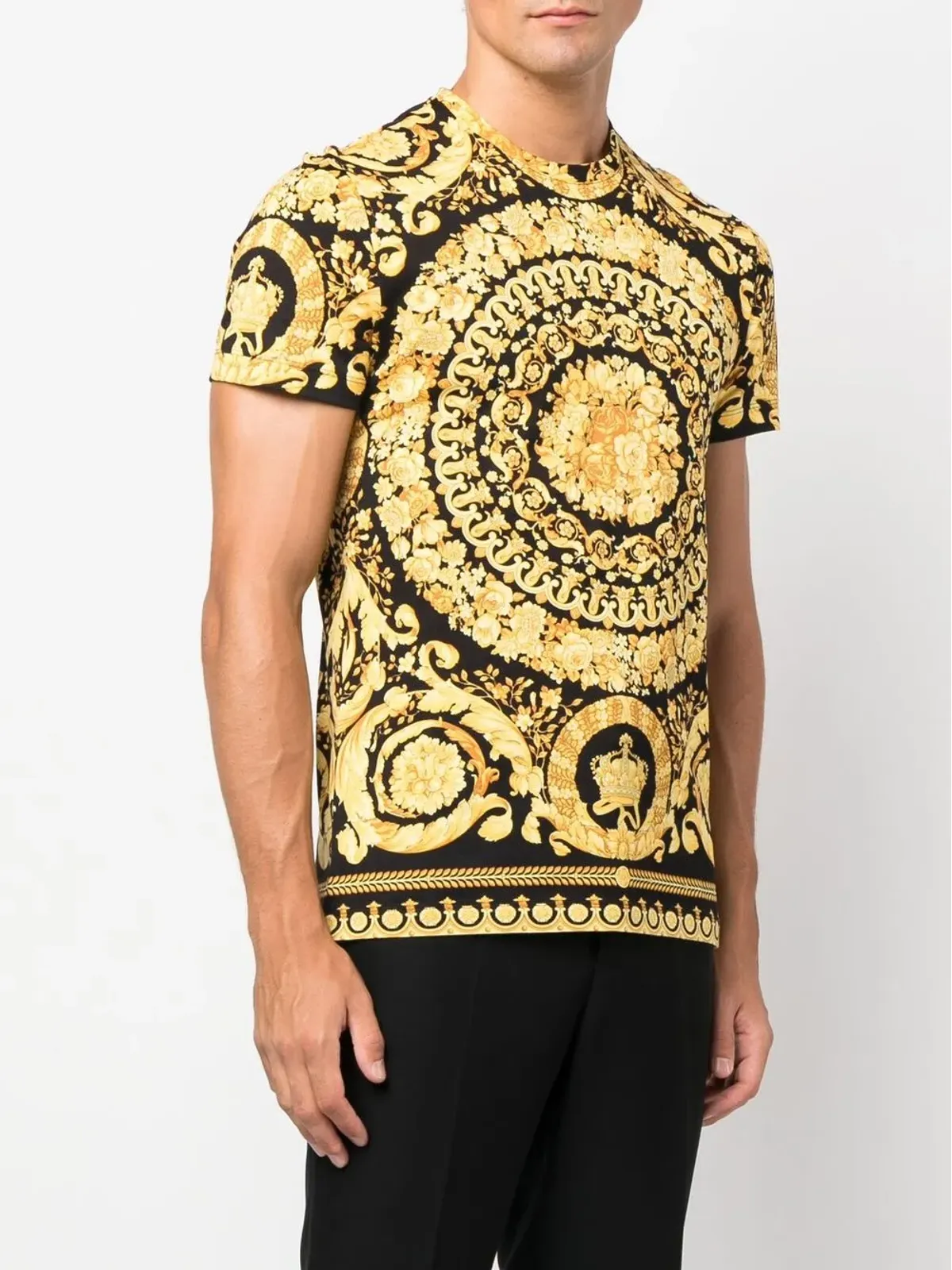 Versace BaroccoコットンTシャツ - 画像3