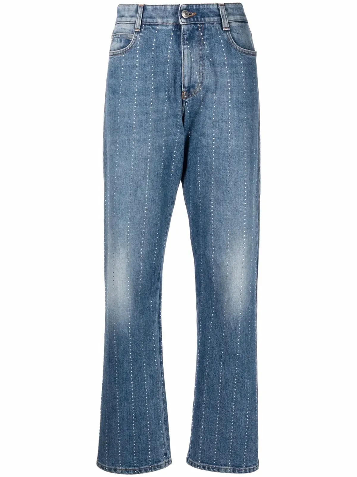 Stella McCartney ラインストーン装飾のストレートジーンズ - 画像1