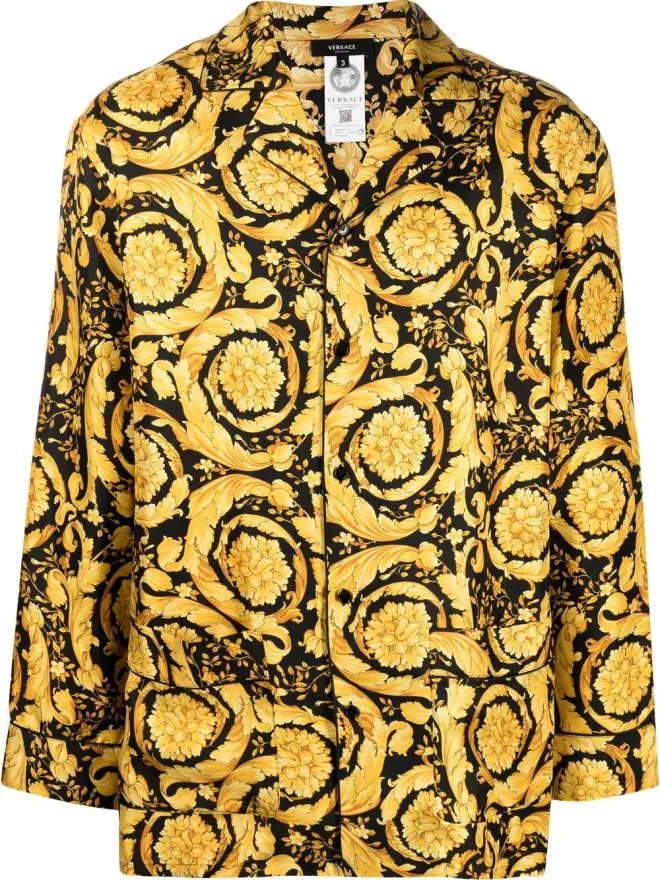 VERSACE Versace バーコロ シルク パジャマトップの商品画像