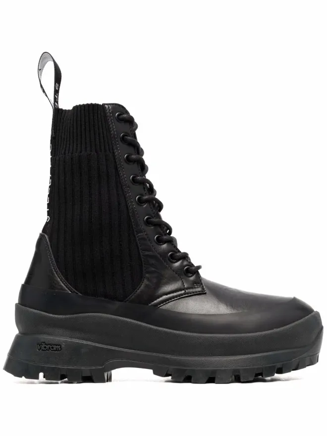 Stella McCartney Stella McCartney トレース レースアップ コンバットブーツの商品画像