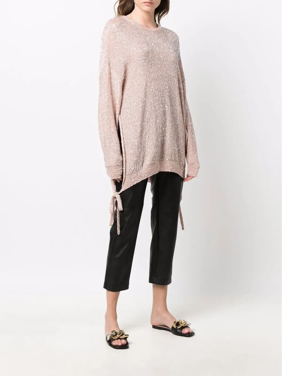 Stella McCartney スパンコール付きサイドタイジャンパー - ピンク - 画像3