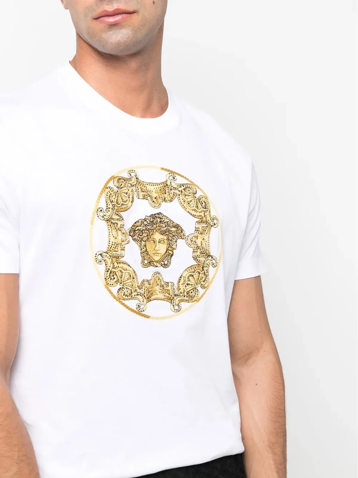 Versace メデューサプリント オーガニックコットン Tシャツ - 画像5