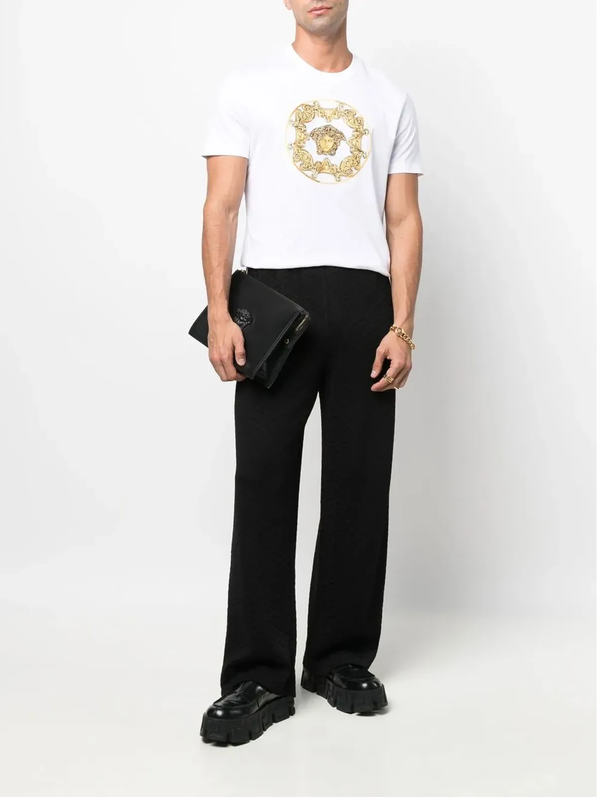 Versace メデューサプリント オーガニックコットン Tシャツ - 画像2
