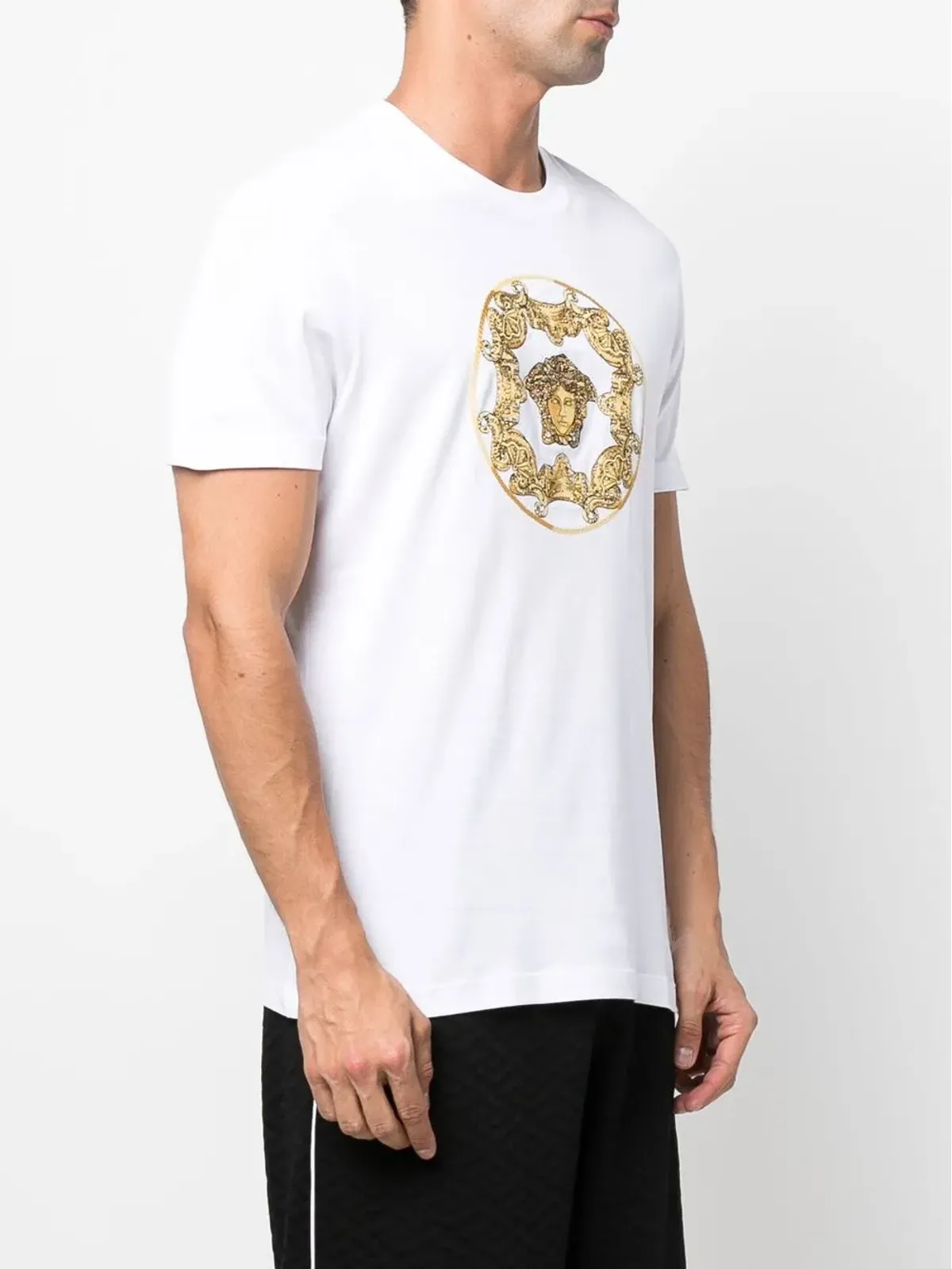Versace メデューサプリント オーガニックコットン Tシャツ - 画像3