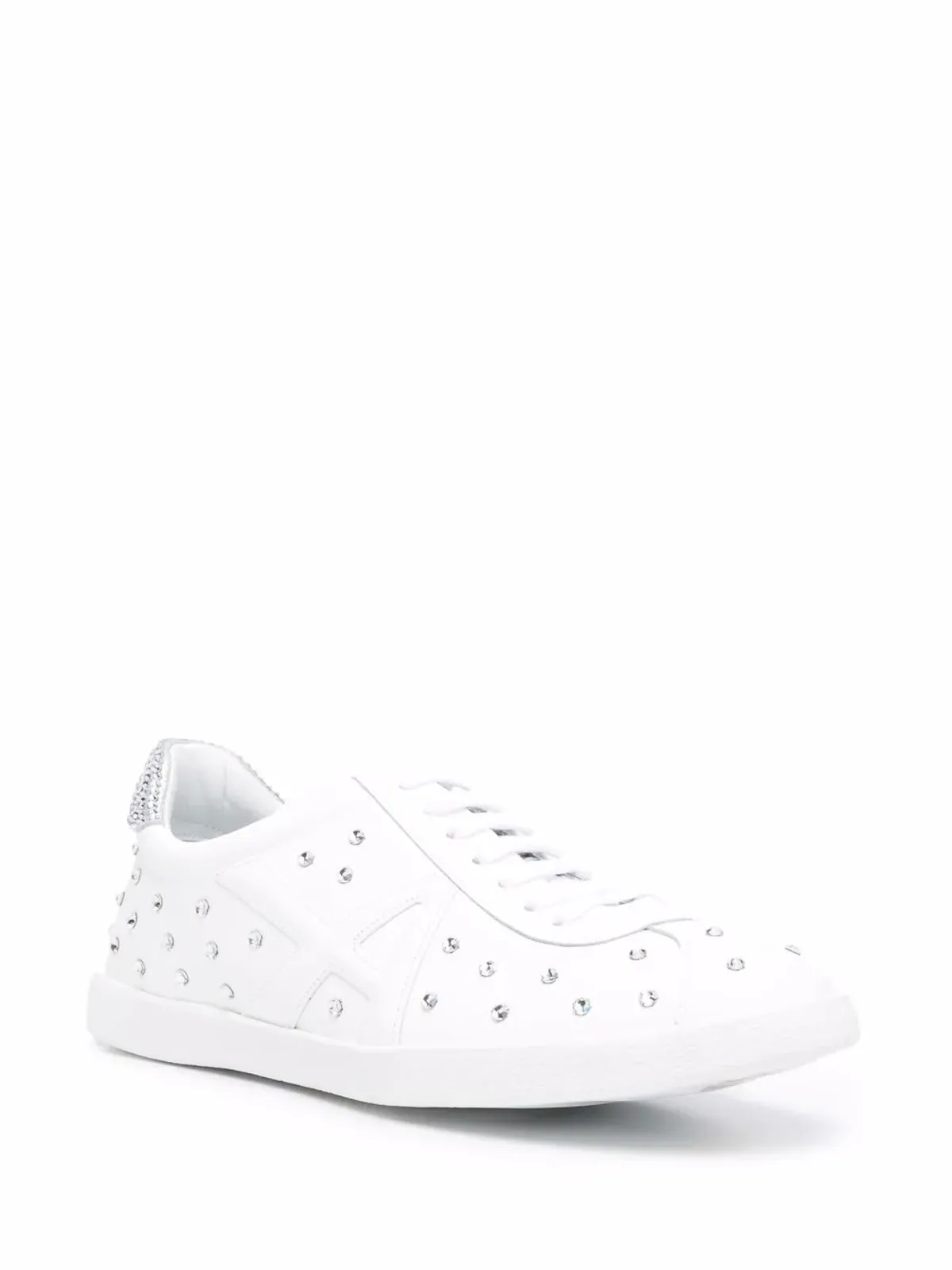 Aquazzura クリスタル装飾スニーカー - White - 画像2