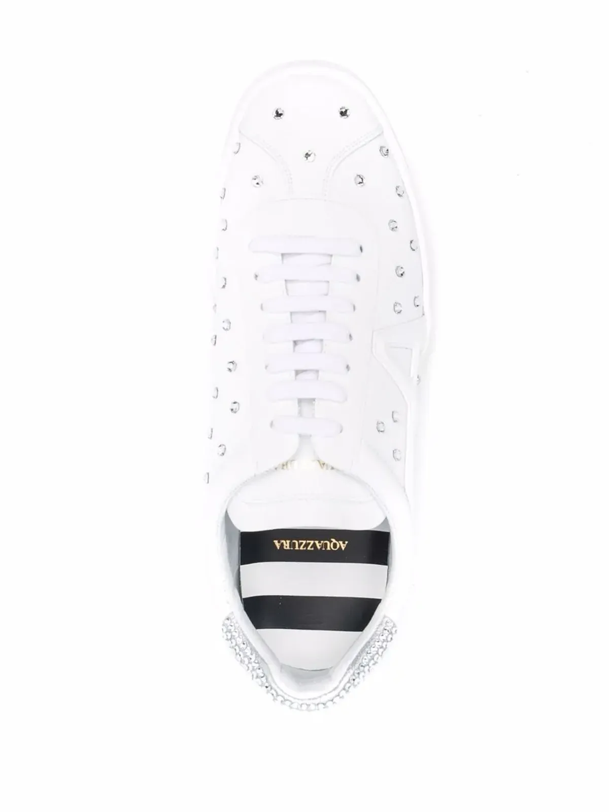Aquazzura クリスタル装飾スニーカー - White - 画像4