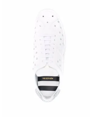 Aquazzura クリスタル装飾スニーカー - White - サムネイル4