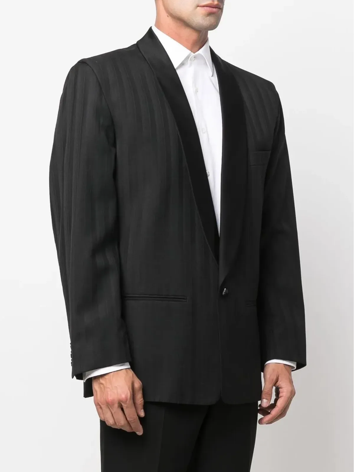 Pierre Cardin Pre-Owned 1980年代風 トーンストライプ ディナージャケット - 画像3