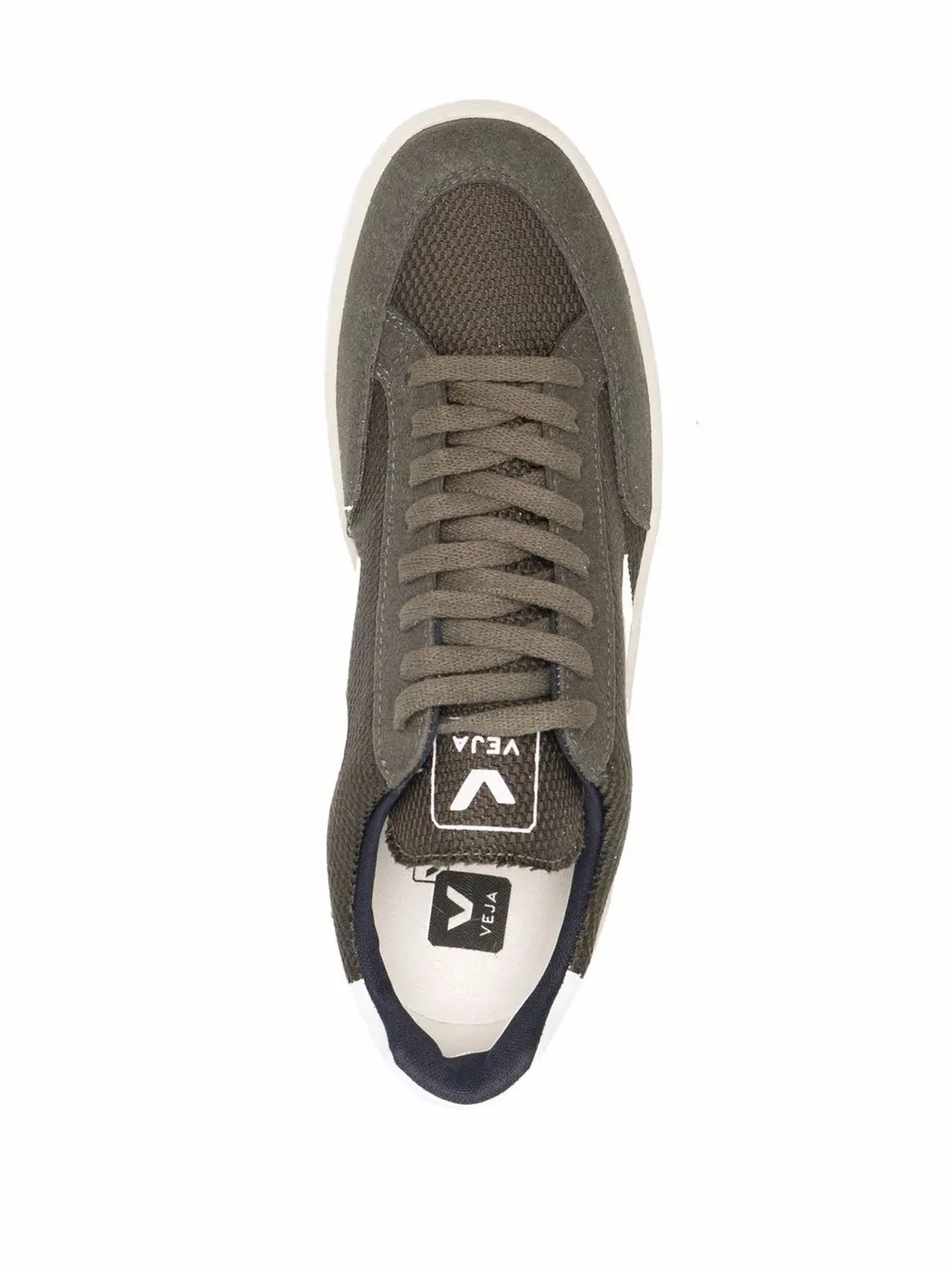 VEJA V-12 レースアップスニーカー グリーン - 画像4