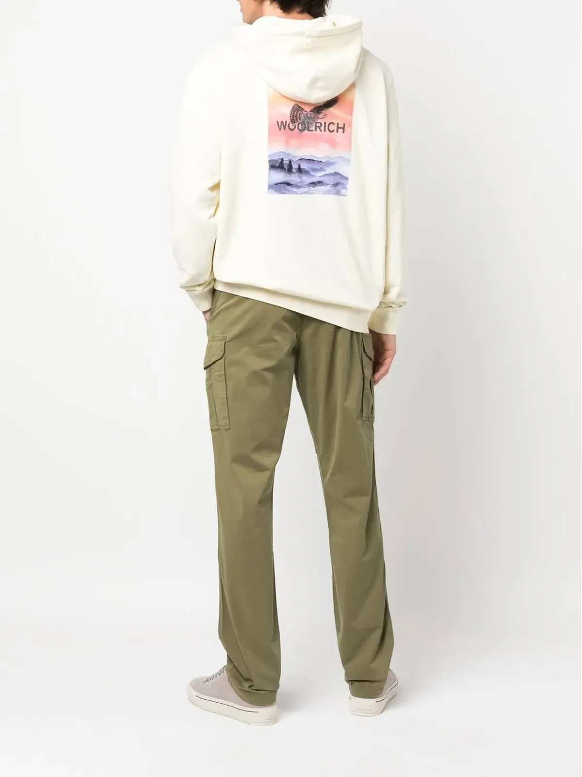 Woolrich グラフィックプリント長袖フーディ - 画像2