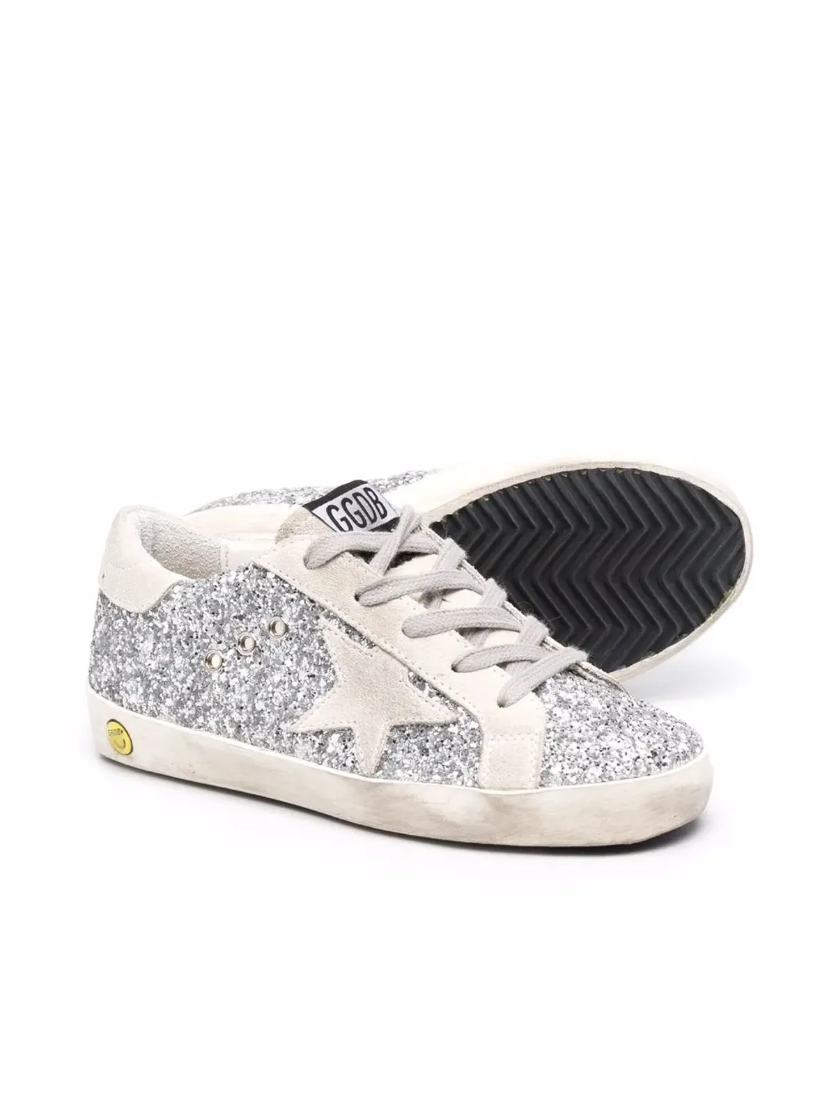 Golden Goose Kids グリッター レースアップ トレーナー - 画像2