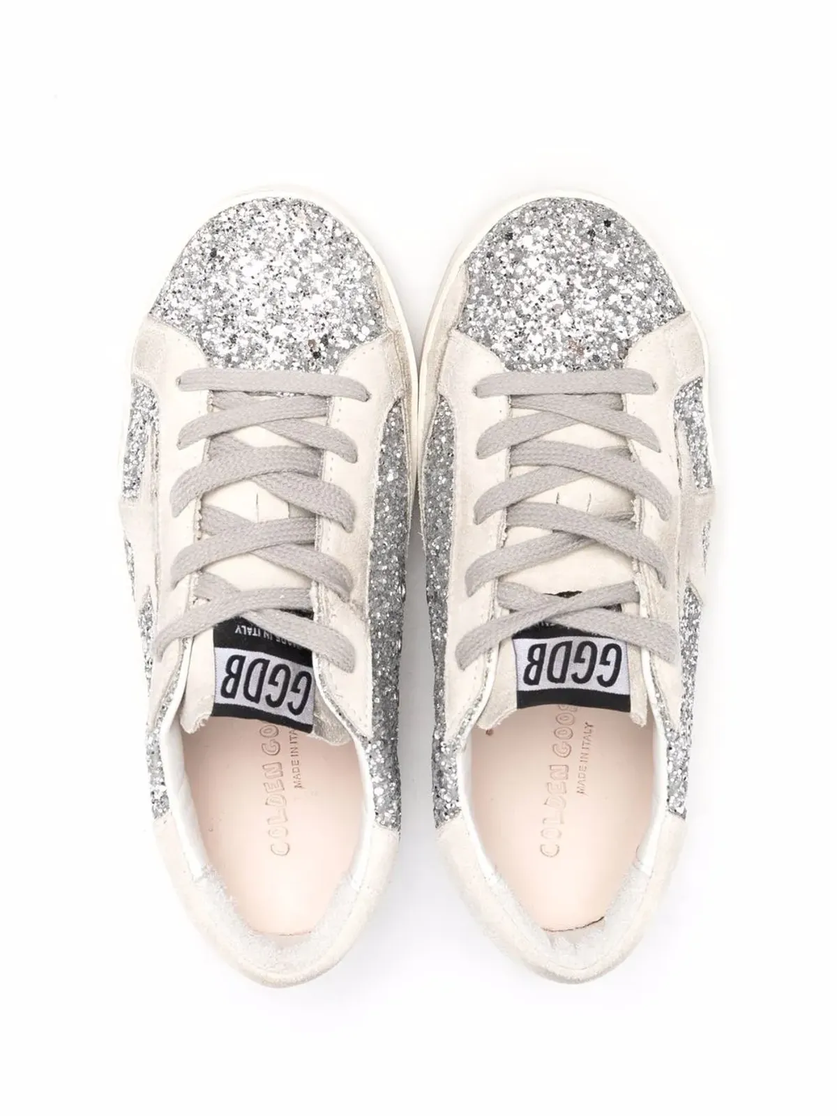 Golden Goose Kids グリッター レースアップ トレーナー - 画像3