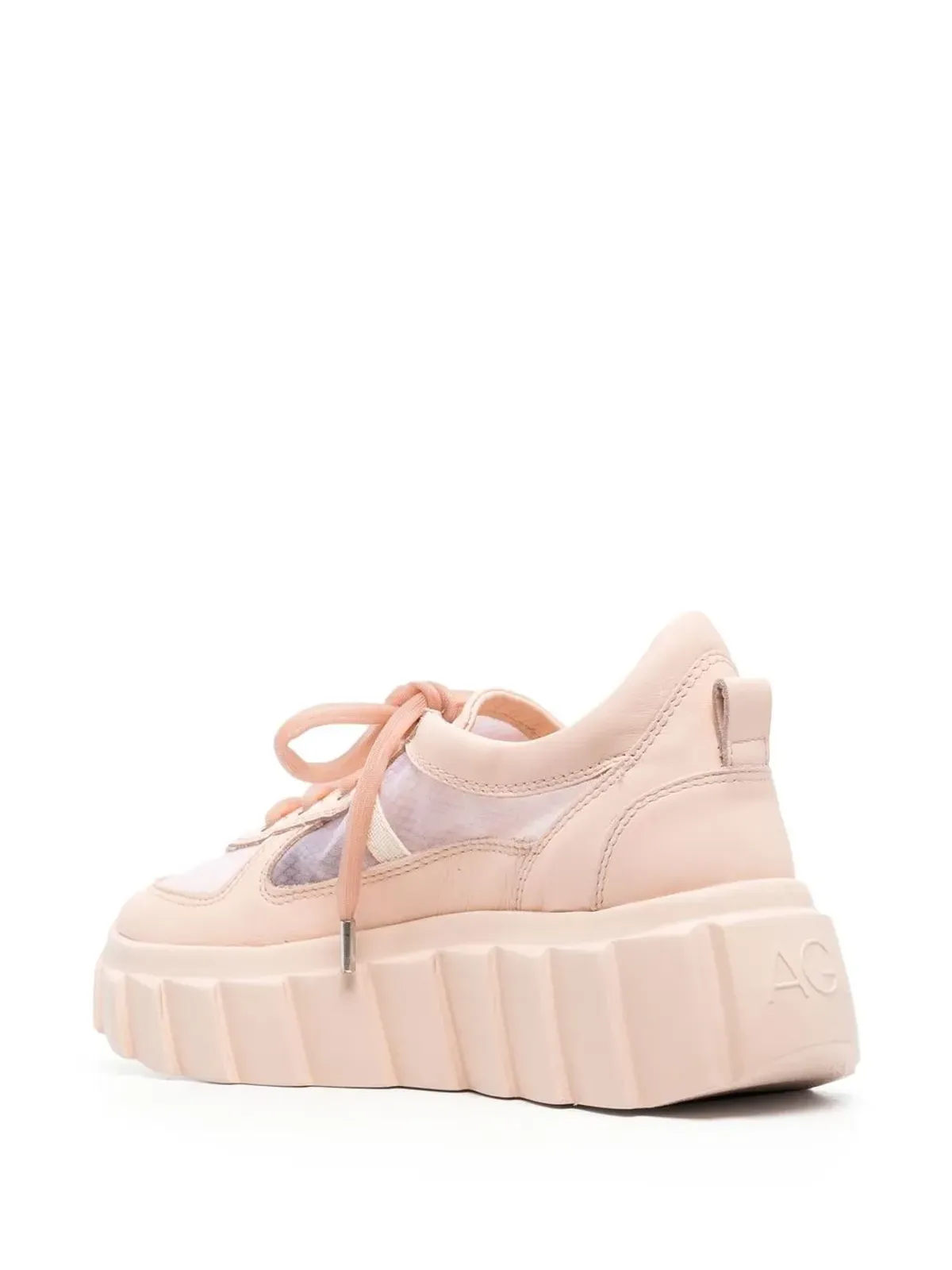 AGL Blondie Grid platform sneakers - Pink - 画像3