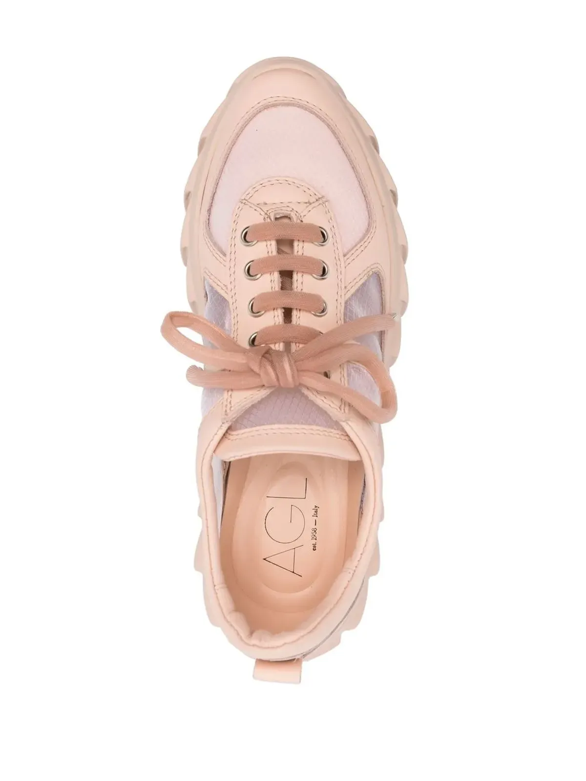 AGL Blondie Grid platform sneakers - Pink - 画像4