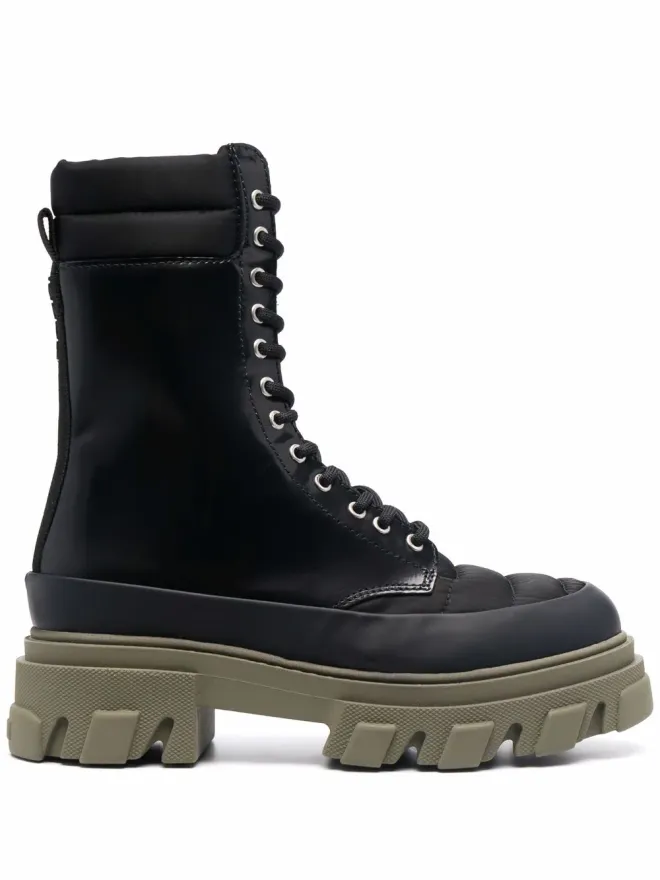 Ganni GANNI lace-up boots - Blackの商品画像