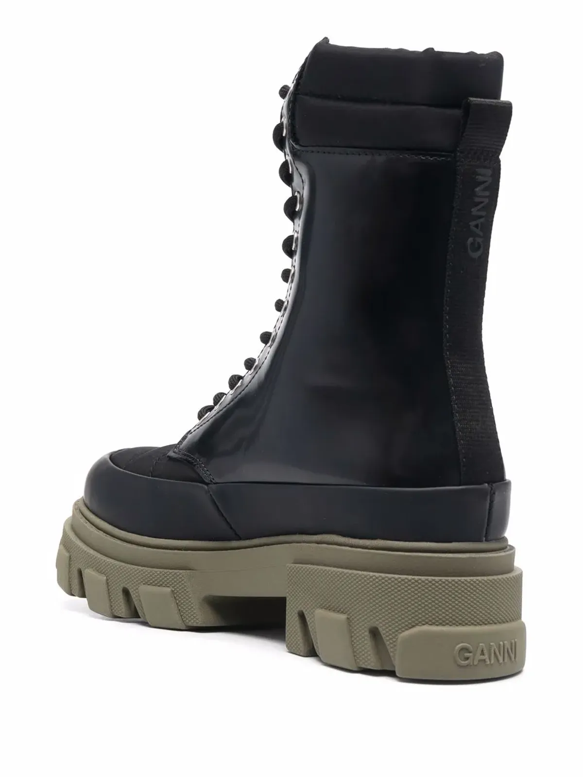 GANNI lace-up boots - Black - 画像3