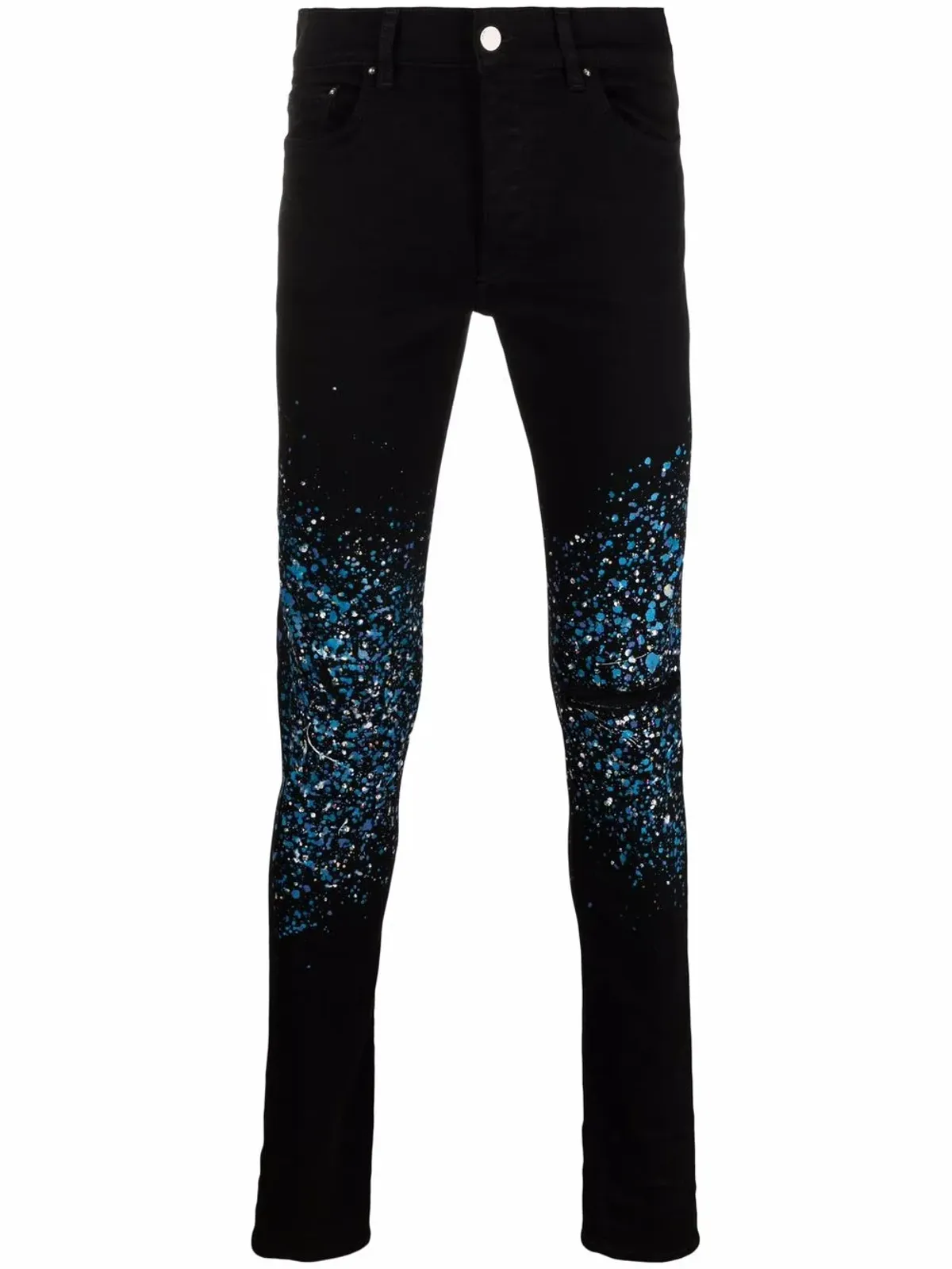 AMIRI クリスタルペインター スキニージーンズ ブラック - 画像1
