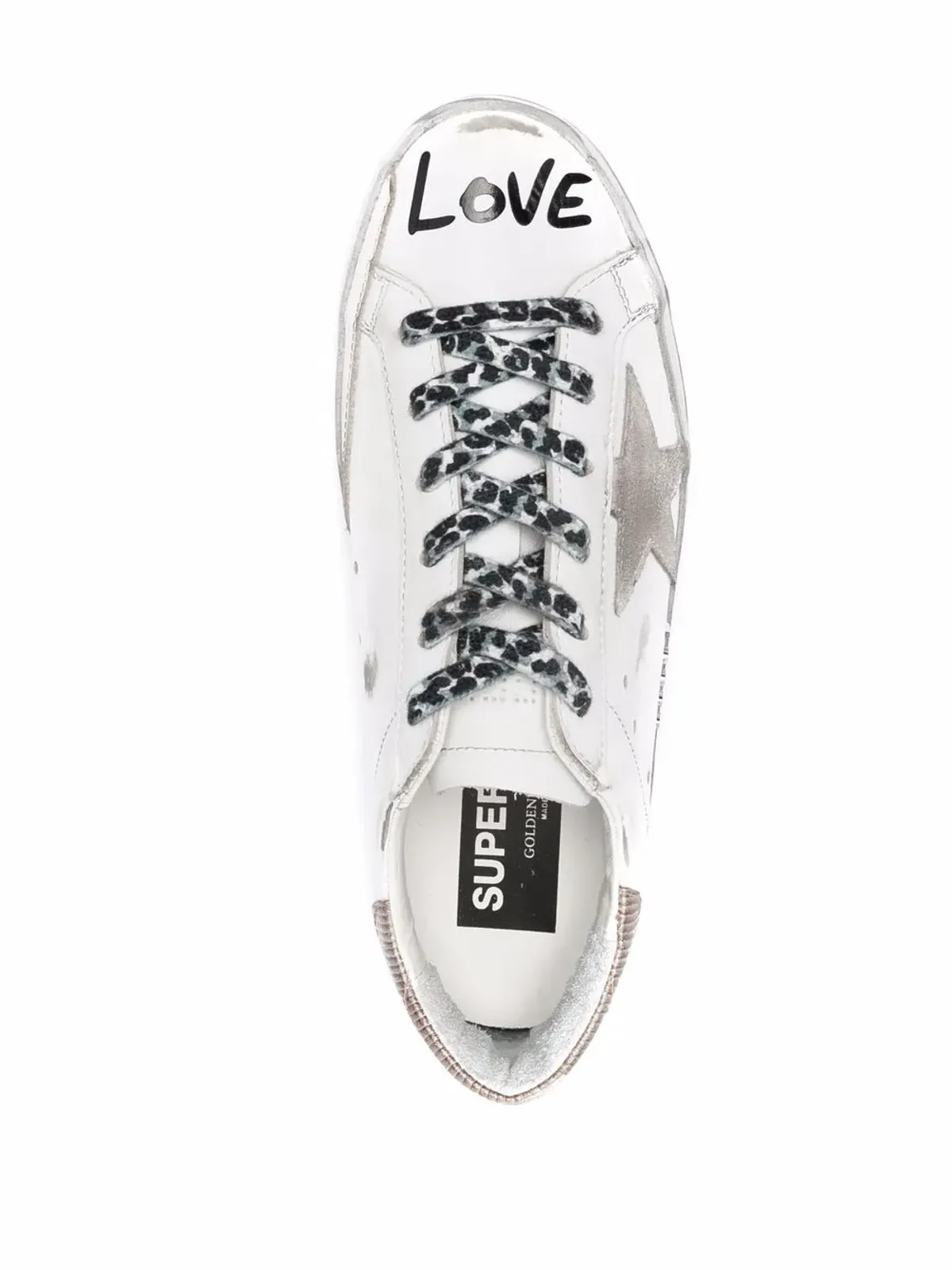 Golden Goose スーパースター・ラブプリント スニーカー - ホワイト - 画像4