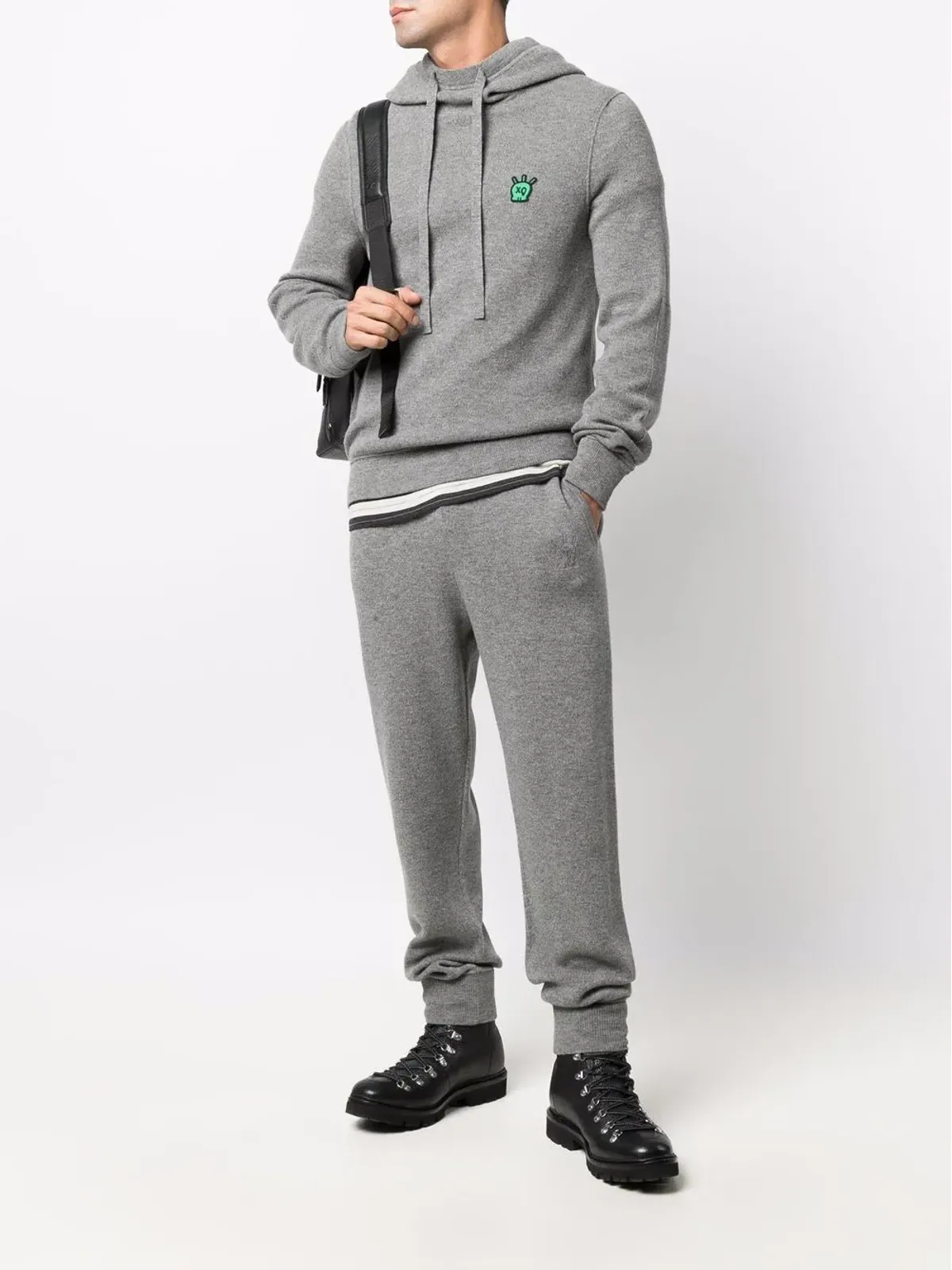 Zadig&Voltaire ロゴプレート付きメリノフーディ グレー - 画像2