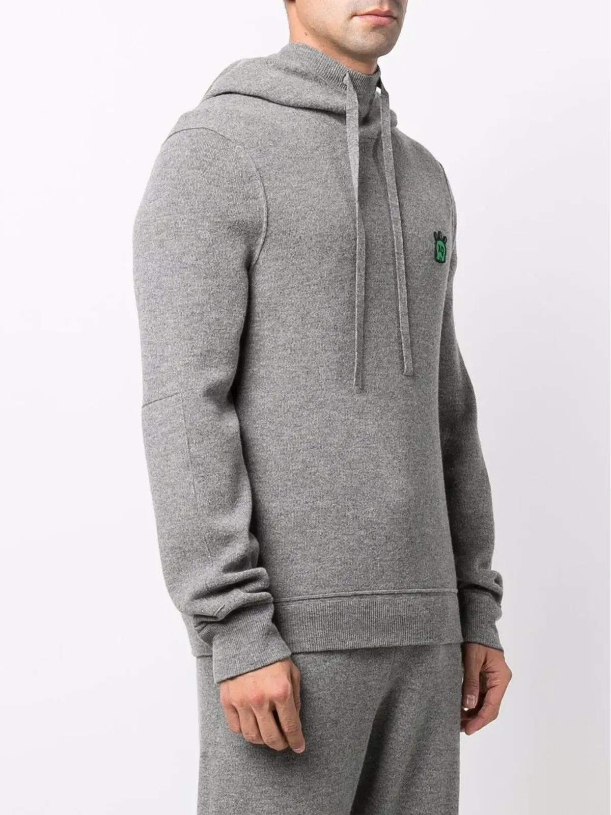 Zadig&Voltaire ロゴプレート付きメリノフーディ グレー - 画像3