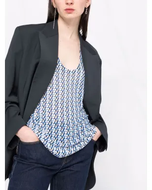 Zadig&Voltaire Leeモノグラムプリント タンクトップ - ブルー - サムネイル3
