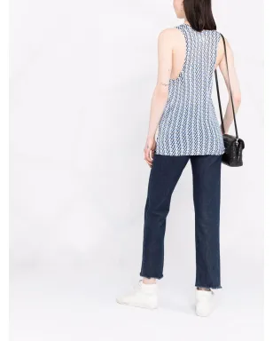 Zadig&Voltaire Leeモノグラムプリント タンクトップ - ブルー - サムネイル4