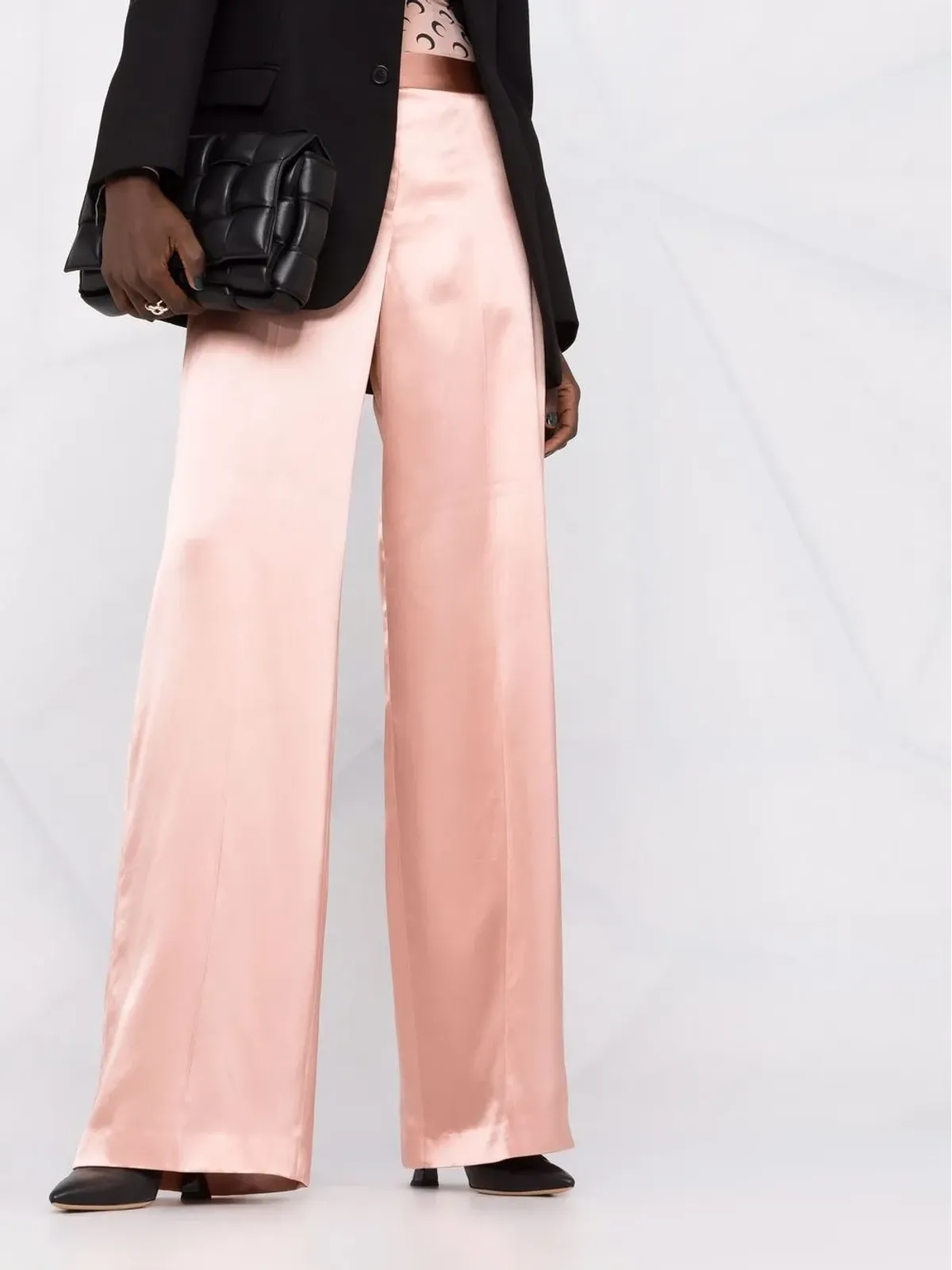 Alexander McQueen サテン風ワイドパンツ - ピンク - 画像5